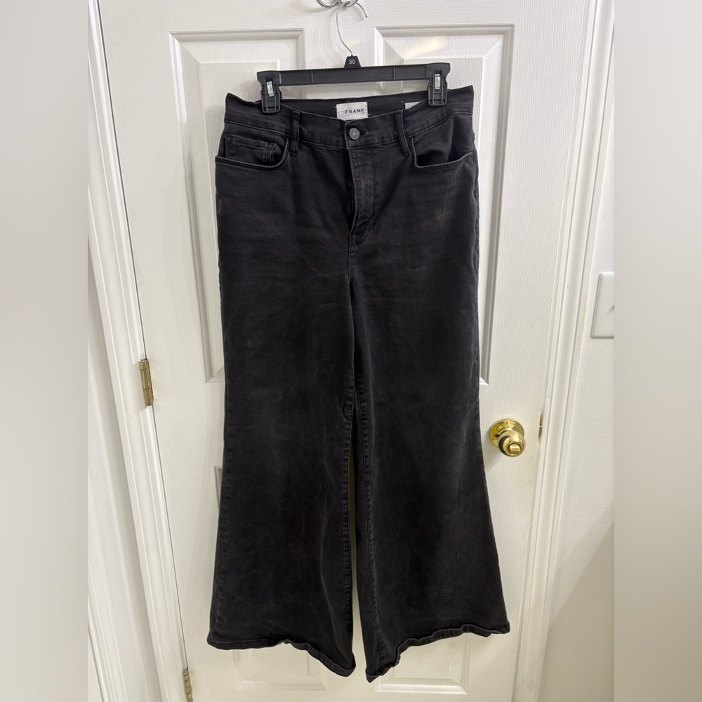 EUC Frame Denim Le Pixie Palazzo Wide Leg Jeans Sz 31 - Picture 7 of 8